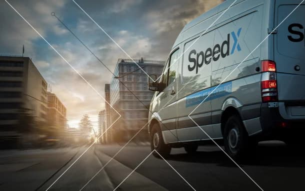 SpeedX next-day delivery service visual